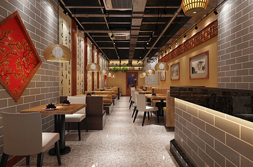 下陆传统中式餐厅餐馆装修设计效果图